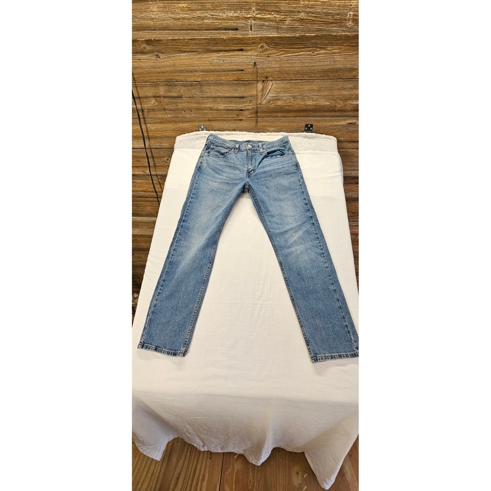 Levis 502 Regular Taper Mens Light Wash Denim Jeans W32 L30 WaterLess